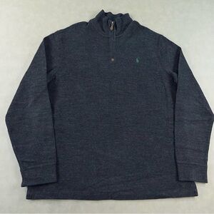 Polo Ralph Lauren Charcoal  Gray Quarter Zip Knit Sweater